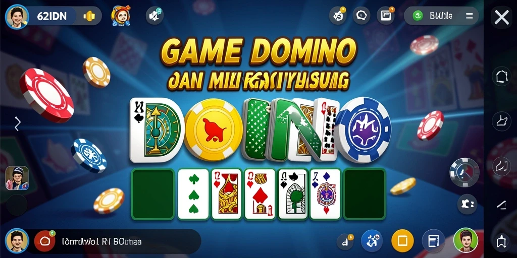 Screenshot utama menampilkan gameplay seru dalam permainan Domino.