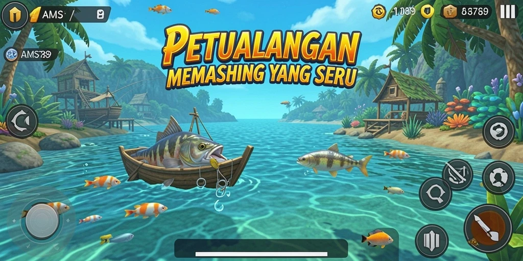 Tampilan menarik dari gameplay AMS789 yang penuh aksi memancing.