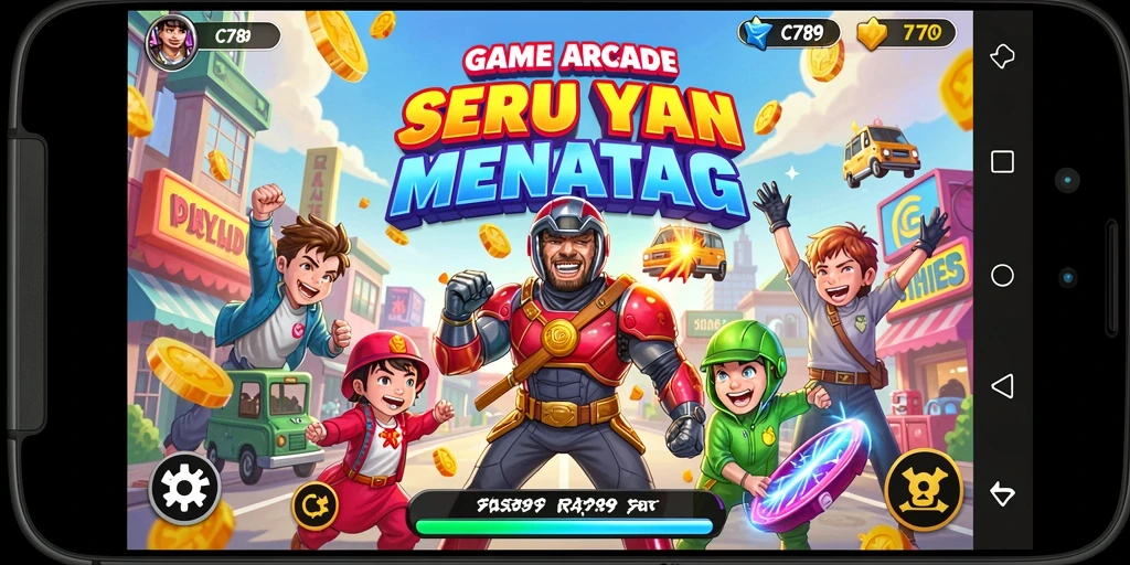 Screenshot C789 menunjukkan aksi seru dalam gameplay Arcade yang menantang.