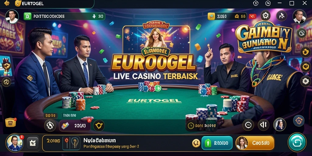 Tampilan gameplay Live Casino yang mengesankan di EUROTOGEL.