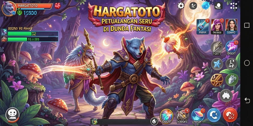 Screenshot HARGATOTO menampilkan aksi pertarungan seru dalam game RPG.