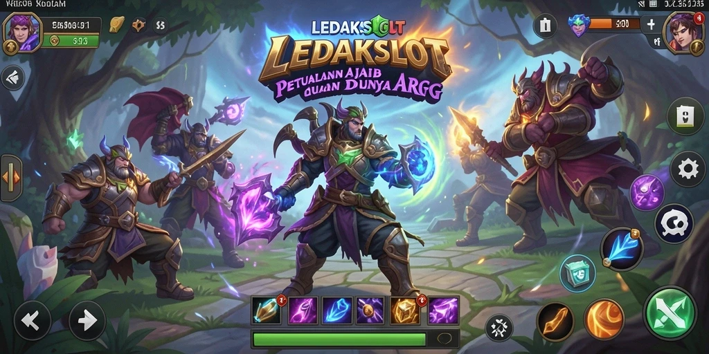Tangkapan layar LEDAKSLOT menampilkan aksi bertempur seru di arena ARPG.