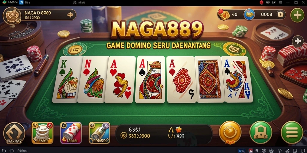 Tampilan menarik dari gameplay Domino yang mendebarkan.