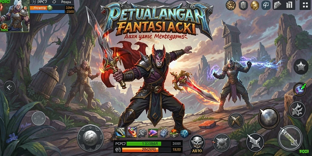 Tampilkan aksi mendebarkan dari gameplay ARPG PCPC7.