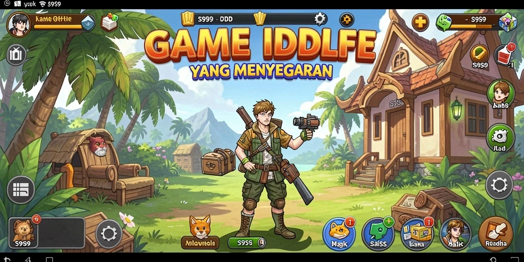 Tangkapan layar gameplay S9S9 yang menunjukkan karakter dalam aksi Idle.