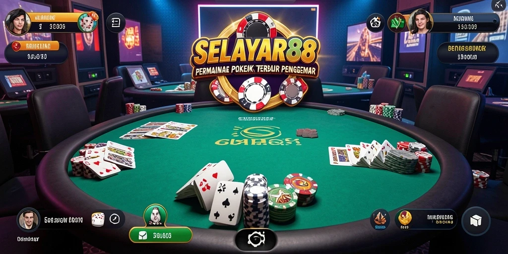 Screenshot utama SELAYAR88 menampilkan gameplay Poker yang seru dan interaktif.