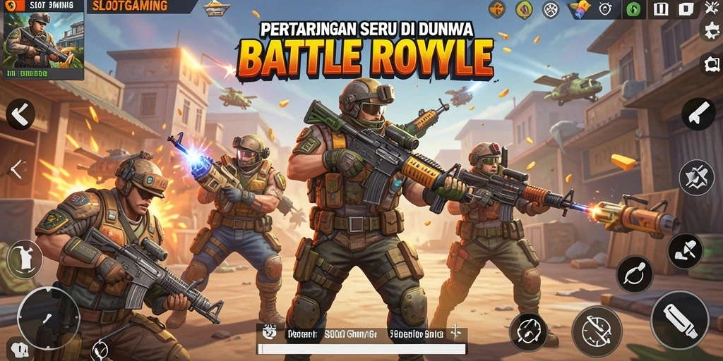 Tampilan seru dari gameplay Battle Royale SLOTGAMING.