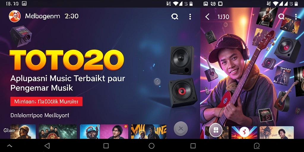 Tampilan gameplay utama TOTO20 menampilkan antarmuka musik yang interaktif.