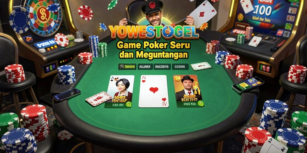 Tampilan gameplay seru dalam aplikasi YOWESTOGEL Poker.