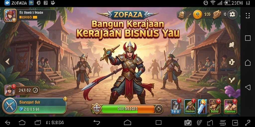 Tampilan gameplay ZOFAZA yang seru dan mendebarkan.